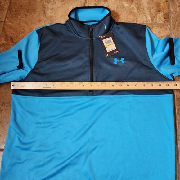 Under Armour Men’s Half-Zip Fleece – Size Medium, NWT, Blue - Picture 3 of 8